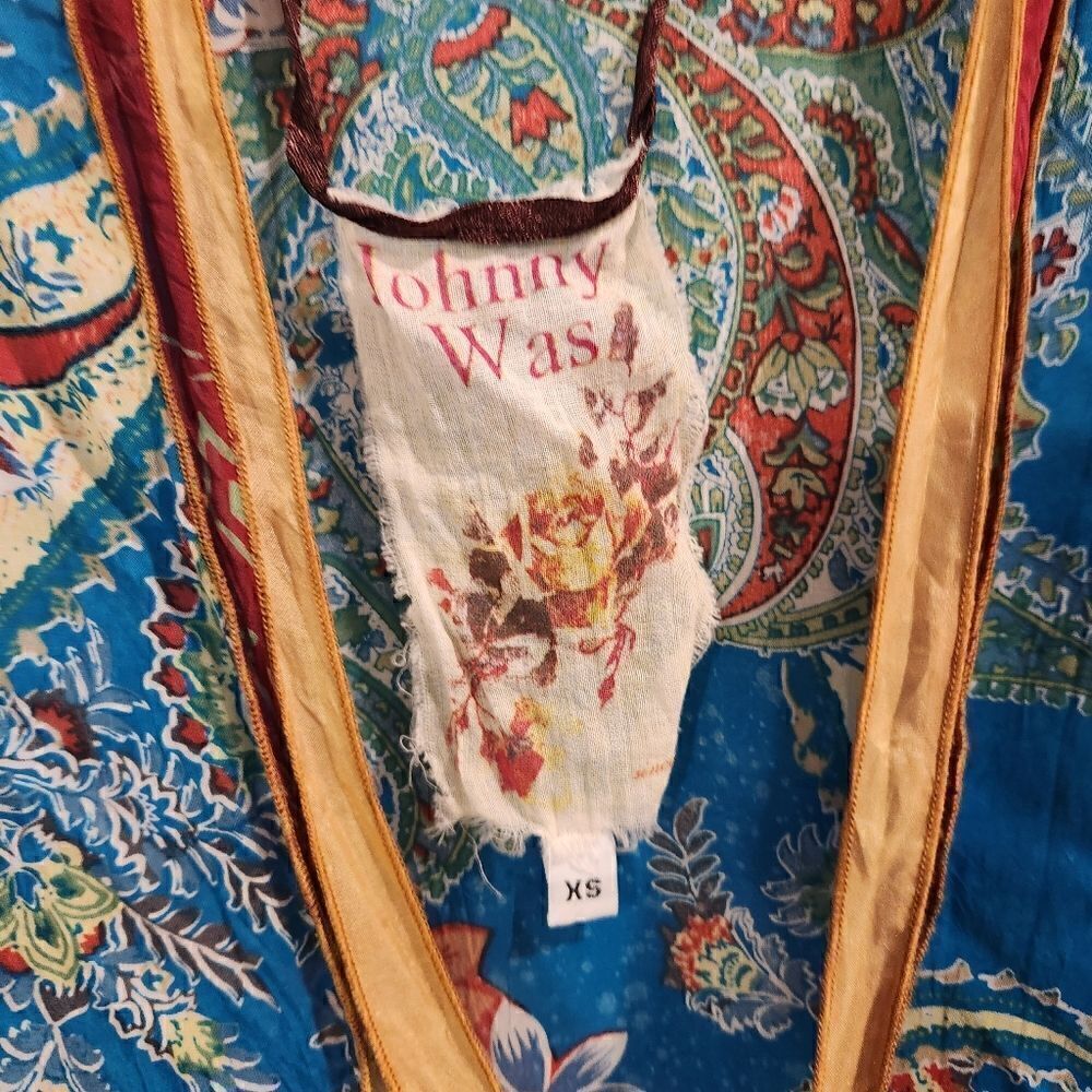 Johnny Was Floral BOHO Multicolor Blouse Top Size XS - Picture 4 of 5